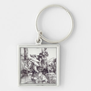 Llavero St Christopher que lleva al Cristo infantil, 1511