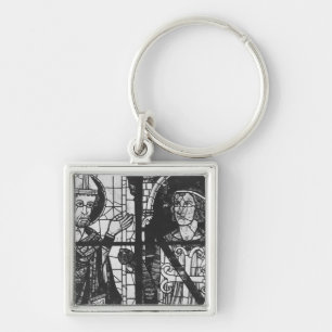 Llavero St Denis que da el oriflamme al caballero clemente