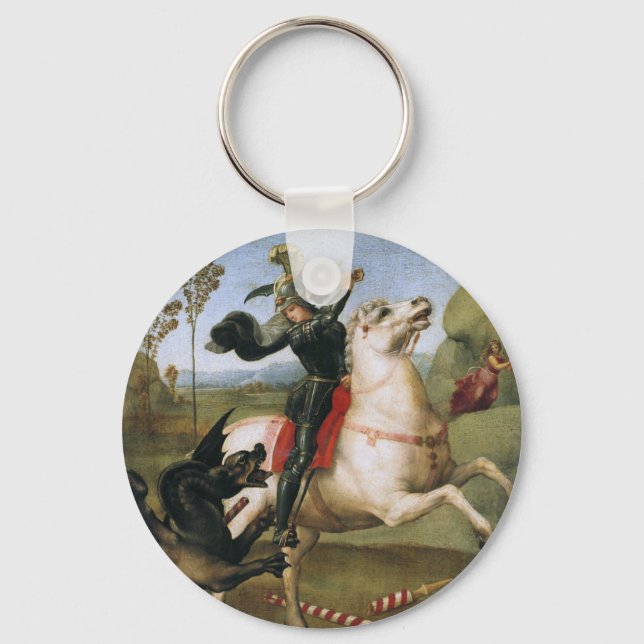 Llavero St. George Fighting Dragon Raphael Bella Artes (Anverso)