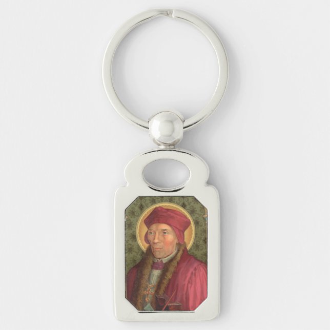 Llavero St. John Fisher (SAU 025) Metal Rectangular (Anverso)