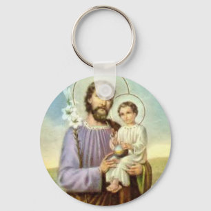 Llavero St. Joseph y Child Jesus Keychain