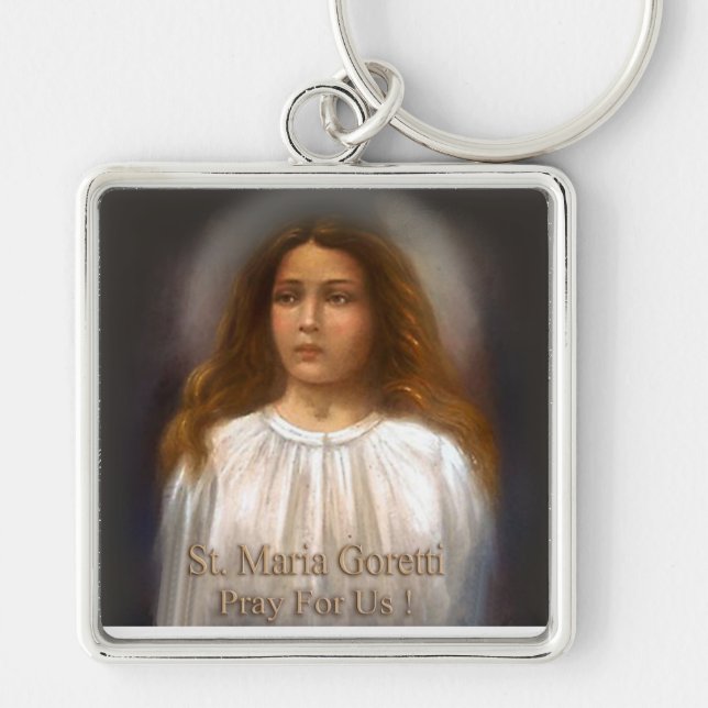 Llavero St. Maria Goretti, mártir para la pureza, (Frente)
