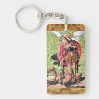 LLAVERO ST. MICHAEL, DRAGON Y JUSTICIA
