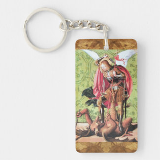 LLAVERO ST. MICHAEL, DRAGON Y JUSTICIA