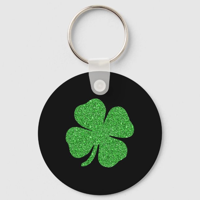 Llavero St. Patrick's Day Lucky Charm Green Irish Clover S (Anverso)
