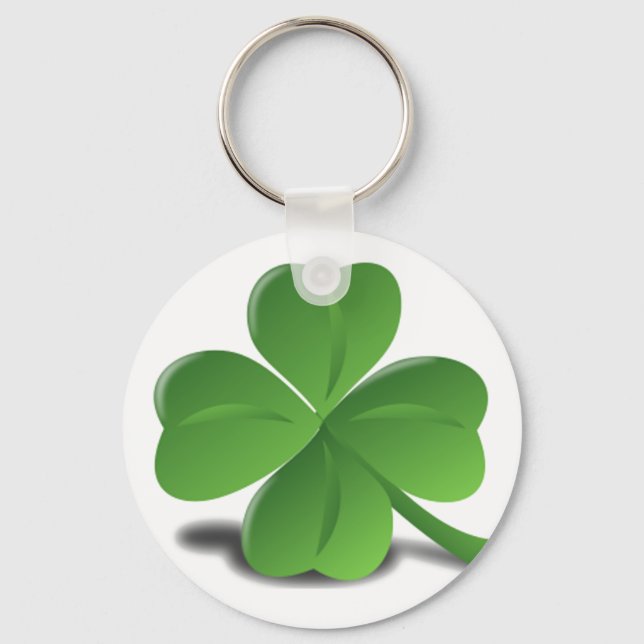 Llavero St. Patrick's Day Shamrock Clover Keychain (Anverso)