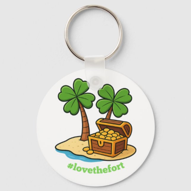 Llavero St. Patrick's Day Tropical Island Keychain (Anverso)