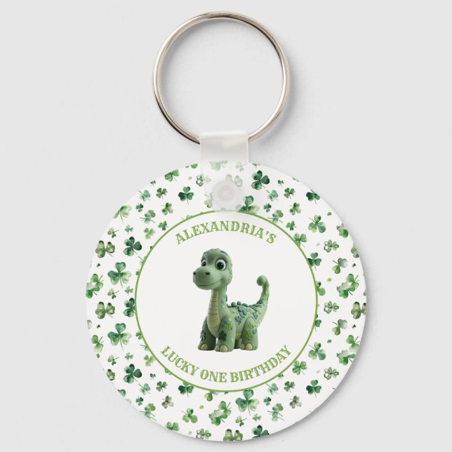 Llavero St Patricks Lucky One Dinosaur Keychain (Anverso)
