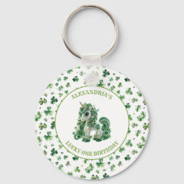 Llavero St Patricks Lucky One Unicorn Keychain