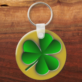 Llavero St Patrics Day Shamrock Classic Round Keychain