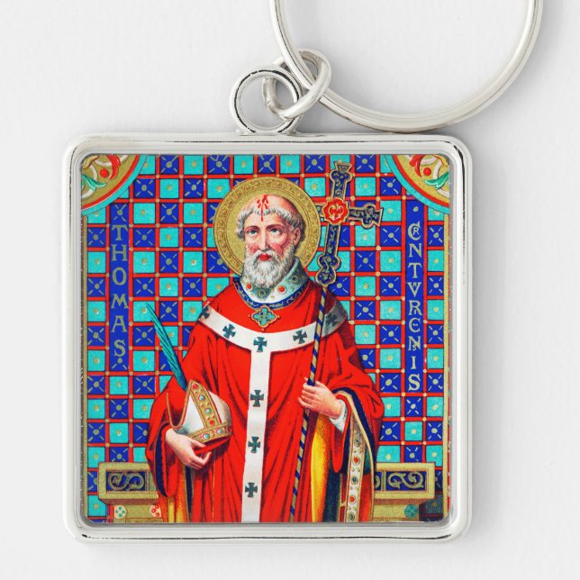 Llavero St. Thomas Becket en Casuble Rojo (K 34) (Frente)