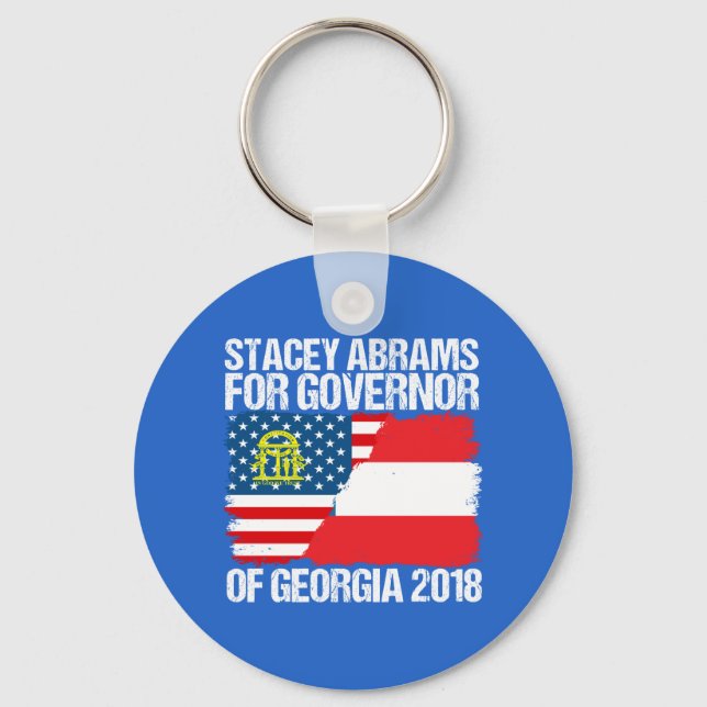 Llavero Stacey Abrams para gobernador de Georgia 2018 (Anverso)