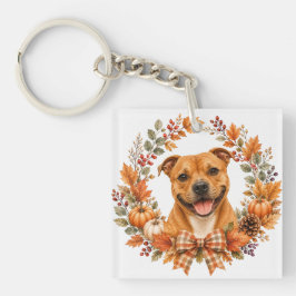 Llavero Staffordshire Bull Terrier Otoño