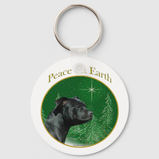Llavero Staffordshire Bull Terrier Peace (Anverso)