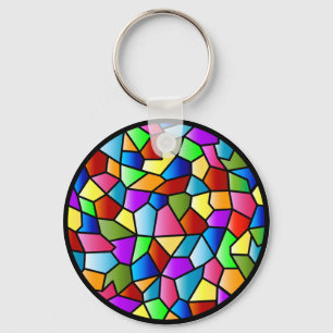 Llavero Stained Glass Circle Keychain
