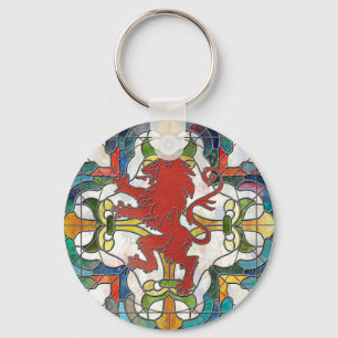 Llavero Stained Glass Lion Crest