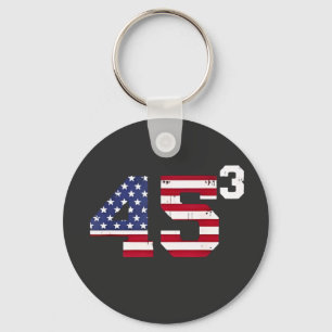 Llavero Stand con 45 Pro Trump Bandera de Estados Unidos e
