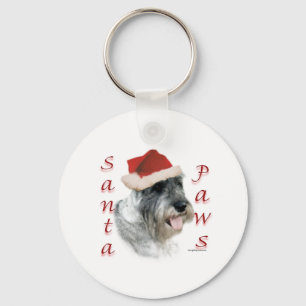 Llavero Standard Schnauzer Santa Paws