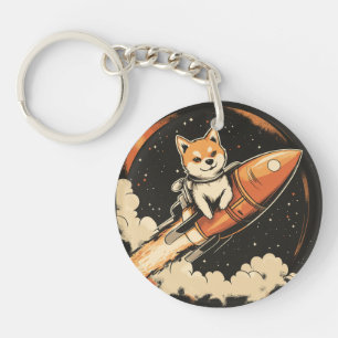 Llavero Stanley Shiba Inu en el anillo de la llave de un c