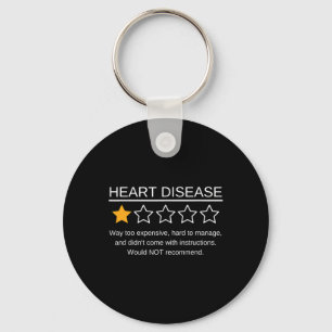 Llavero Star Rating Heart Attack Funny Heart Disease Consc