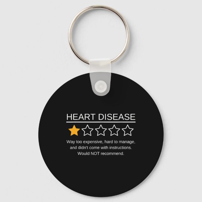 Llavero Star Rating Heart Attack Funny Heart Disease Consc (Anverso)