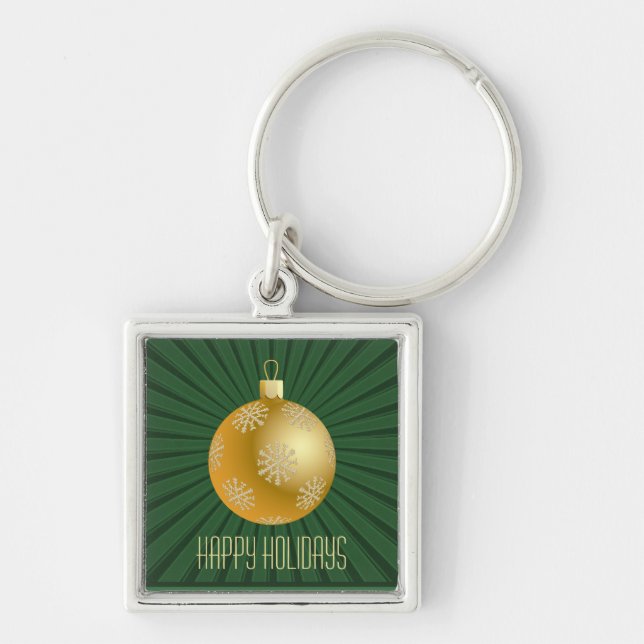 Llavero Starburst Stripes Ornament Keychain, Verde (Frente)