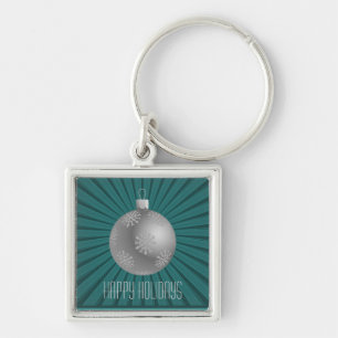 Llavero Starburst Stripes Ornament Keychain, Verde azulado
