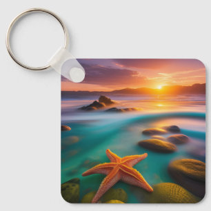 Llavero Starfish en la playa en Dawn