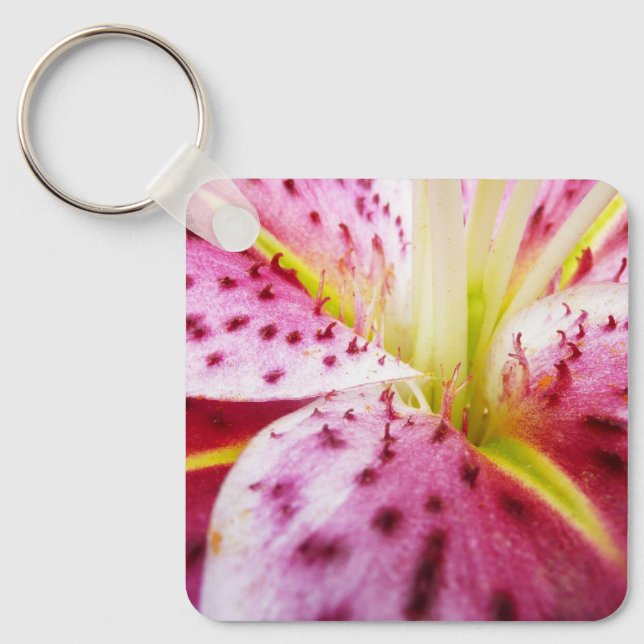 Llavero Stargazer Lily Bright Magenta Floral (Anverso)