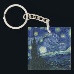 Llavero Starry Night Vincent van Gogh Vintage Paintage Art<br><div class="desc">Vicente van Gogh (neerlandés, 1853 - 1890) Noche estrellada, 1889, Aceite sobre lienzo sin marco: 73 × 92 cm (28, 7 × 36, 2 pulgadas) Este cuadro representa la vista desde la ventana de orientación oriental de la sala de asilo de Van Gogh en Saint-Rémy-de-Provence, añadió. aldea idealizada. Ha estado...</div>