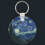 Llavero Starry Night Vincent van Gogh Vintage Paintage Art<br><div class="desc">Vicente van Gogh (neerlandés, 1853 - 1890) Noche estrellada, 1889, Aceite sobre lienzo sin marco: 73 × 92 cm (28, 7 × 36, 2 pulgadas) Este cuadro representa la vista desde la ventana de orientación oriental de la sala de asilo de Van Gogh en Saint-Rémy-de-Provence, añadió. aldea idealizada. Ha estado...</div>