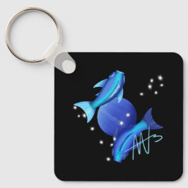 Llavero Starry Pisces Neptune Zodiac Metalizado