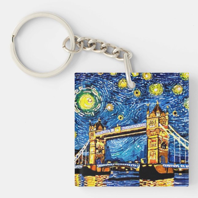 Llavero Starry Starry Night Londres Inglaterra (Frente)