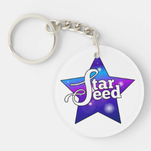 Llavero Starseed – Diseño de Estrella Azul Púrpura
