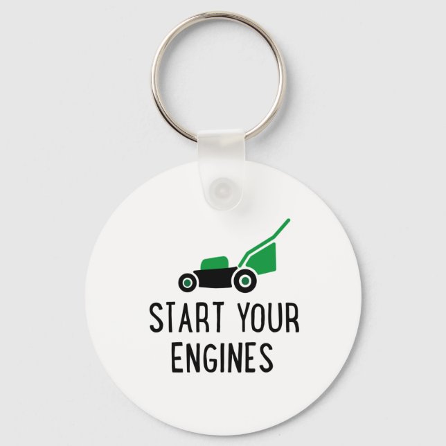 Llavero Start your Engines Lawn Mower (Anverso)