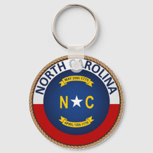 Llavero State of North Carolina Flag Seal