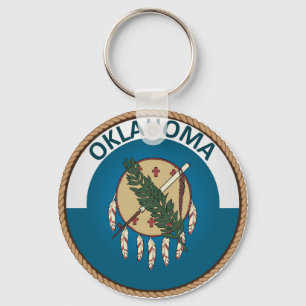 Llavero State of Oklahoma Flag Seal