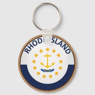 Llavero State of Rhode Island Flag Seal
