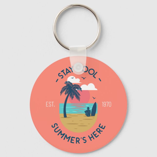 Llavero Stay Guay Summer's Here Beach Sunset (Anverso)