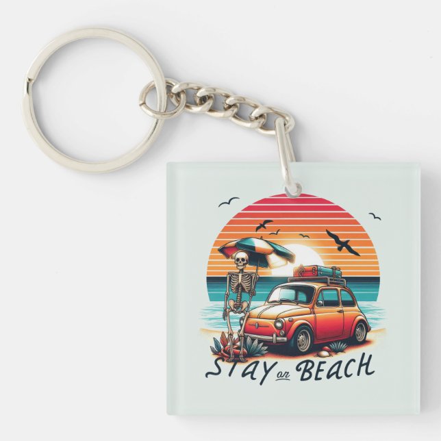 Llavero Stay On Beach - Vibes Retro - Skeleton (Frente)