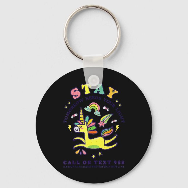 Llavero Stay The World Need You 988 Suicide Prevention  (Anverso)