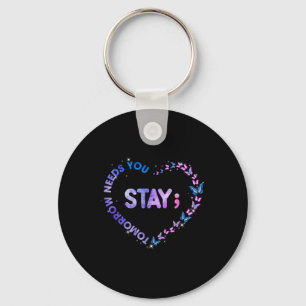 Llavero Stay Tomorrow Te Necesita Semicolon Heart Suicide