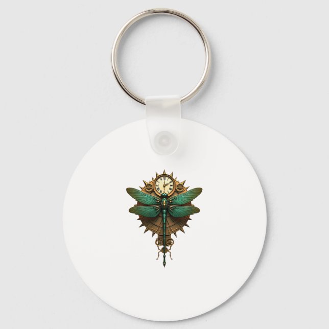 Llavero Steampunk Dragonfly Victorian Art Mechanical Steam (Anverso)