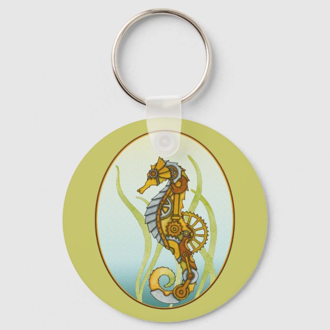 Llavero Steampunk Seahorse (Anverso)