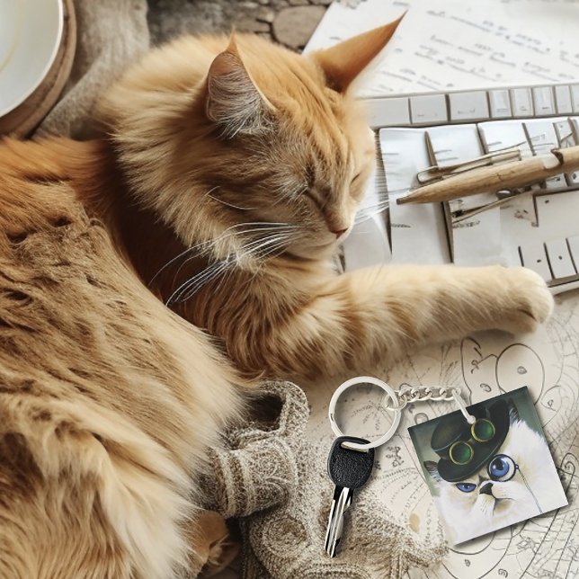 Llavero Steampunk Siamese Perswian Cat (Subido por el creador)