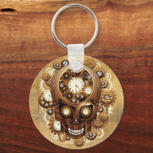 Llavero Steampunk Skull Estilo Gótico (Anverso)