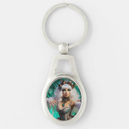 Llavero Steampunk Victorian Futurista Bailarina Verde