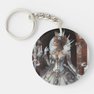 Llavero Steampunk Victorian Industrial Winter Queen
