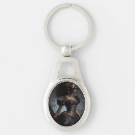 Llavero Steampunk Vintage Victoria Lady Black Raven