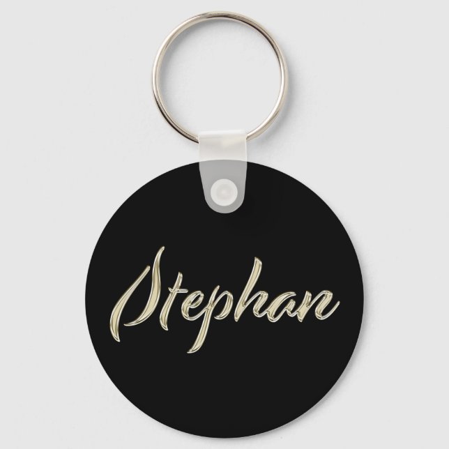 Llavero Stephan Name whitegold Button Schlüsselanhänger (Anverso)